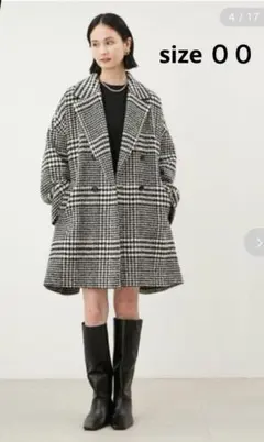 ミラオーウェン ワイドシルエットダブルブレストコート