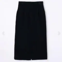 galerie vie コットンコーデュロイ　Iラインスカート ネイビー