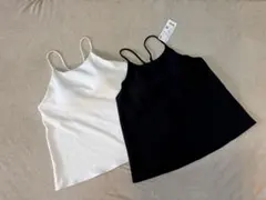 【新品未使用】UNIQLO クレープジャージーブラキャミソール L 2着セット