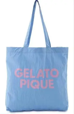 新品!!　gelato pique ロゴトートバッグ ブルーのサムネイル