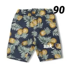 ★ハーフパンツ　パイナップル柄 パンツ　90サイズ　短パン　キッズ　ボトムス