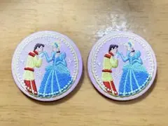 Disney Characters 刺繍缶バッジ シンデレラ2個セット