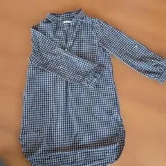 Maggie チェック柄 長袖チュニック