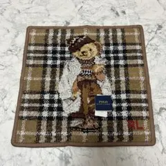 新品 ラルフローレン タオルハンカチ シェニール ポロベア ベージュ