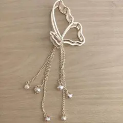 ゴールド 蝶 髪飾り ヘアクリップ