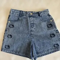 ハローキティ刺繍デニムハーフパンツ 150cm