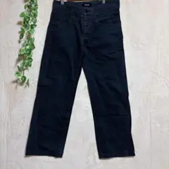 T129 ズッカ 製品染め ワイドパンツ L ダークグレー ボタンフライのサムネイル