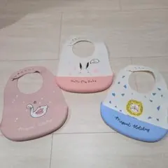 シリコン製ベビーエプロン 3点セット