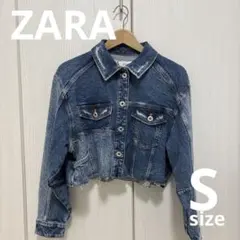 【新品同様】ZARA クロップド丈Gジャン　Sサイズ