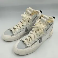 サカイ × ナイキ ブレーザー ミッド ホワイト ウルフグレー 26cm メンズ