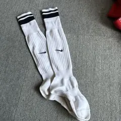 Nike サッカーソックス ホワイト ストライプ　ホワイト　ブラック