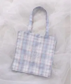 新品 メゾン ド フルール 【A4対応】 ブランドロゴ刺繍チェックスクエアトートのサムネイル