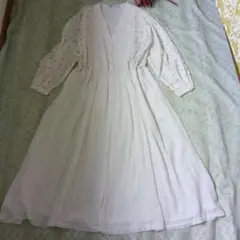 ZARA ホワイト ワンピース バルーンスリーブ