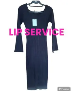 新品タグ付き　LIP SERVICE ブラック ニットワンピース