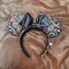 ミッキー耳カチューシャ カラフルスパンコール