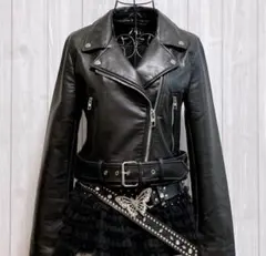ダークコア y2k レザー ライダースジャケット 短丈 jacket NANA - メルカリ
