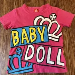 BABY DOLL ピンクTシャツ 130サイズ　ベビードール　派手Tシャツのサムネイル
