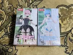 ラウンドワン限定 Re:ゼロ 鳥籠ドレス ラム・レム フィギュア 2体セット