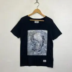 STOOGE&CO スカルグラフィック Tシャツ Vネック 平成ギャル男 お兄系