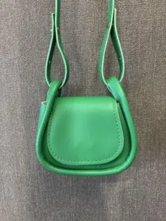 【値下げしました】【新品未使用】レザー ミニショルダーバッグ グリーン