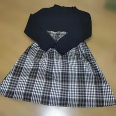 チェック柄ワンピース 140　ikka
