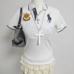 y2k　平成ギャル ラルフローレン　ポニー　ポロシャツ ピチT　チビ