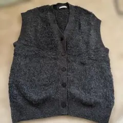 BEAUTY&YOUTH ダークグレー ニットベスト