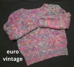 モヘアニット ピンク