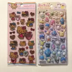 サンリオキャラクターズ　うるちゅる　キティ　キラキララインストーンシール　2枚