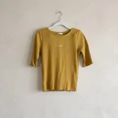 14日まで500円 COLZA リブ トップス カットソー マスタード M