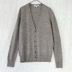 3065 UNIQLO エクストラファインメリノVネックカーディガ　ウール　M