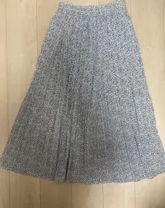 レオパード柄 プリーツロングスカート