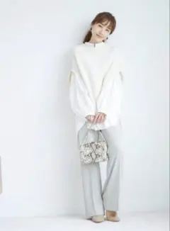 snidel スナイデル カシミヤ入り コットン　ニットベスト ウール混