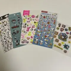 平成レトロ　スヌーピーシール　カミオジャパン　希少 レア 当時物　5枚セット
