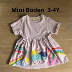 MiniBoden ピンク お天気　ワンピース 3-4Yのサムネイル