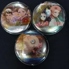 (■84b) USJ限定「鬼滅の刃 コレクタブル缶バッジ」3種セット 錆兎