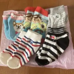 ベビー靴下セット 5足 犬　車　男の子　保育園　まとめ売り