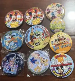 香港ディズニーランド　缶バッチセット