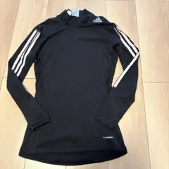 adidas アディダス 長袖 モックネック 黒 L B112番のサムネイル