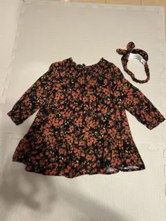 GAP 花柄フレアワンピース ボタニカル 90cm 18-24M