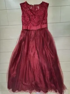 ロングドレス　150㎝　レッド
