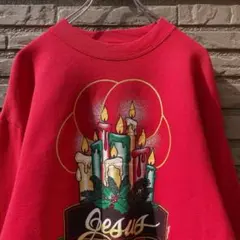 Lee スウェット 90s USA製 キャンドル プリント M 445