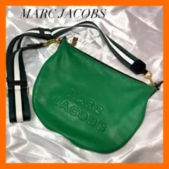 【極希少カラー】 MARC JACOBSエンボスロゴ ショルダーバッググリーン緑