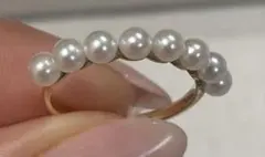 K18 天然アコヤパールリング　※最終セール中