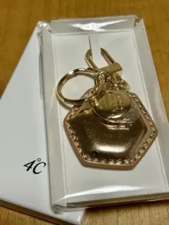 4℃ キーホルダー ピンクゴールド