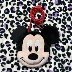 ディズニー ミッキー ストラップ付き フェイスポシェット パスケース