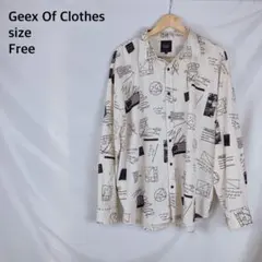 Geex Of Clothes　ジーオーシー　長袖　総柄　シャツ　Fのサムネイル