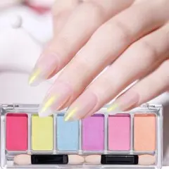 ミラーパウダー オーロラパウダー パウダーパレット ネイルアート 6色セット