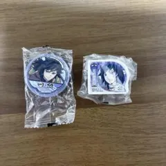 鬼滅の刃×くら寿司　￼びっくらポン　富岡義勇￼￼￼ 缶バッジ　￼消しゴム