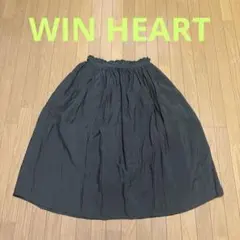 WIN HEART フレアロングスカート カーキ色のサムネイル